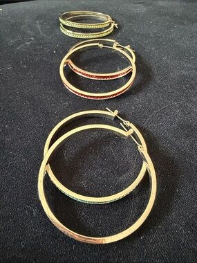 Sterling silver Swarovski crystal hoop  - Women Jewelry